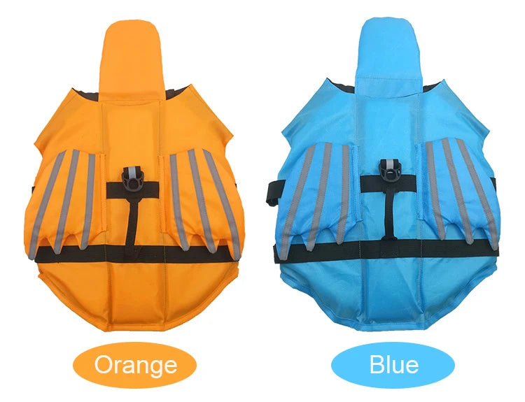 Dog Life Jacket Dog Safety Vest Adjustable Preserver with High Buoyancy and Durable Rescue Handle for Small Medium and Large Dog