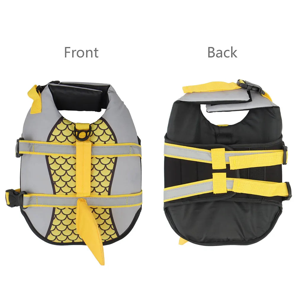 Scales Shark Swim Dog Clothes Pet Life Jacket Vest Harness Pet Swimming Summer Swimwear