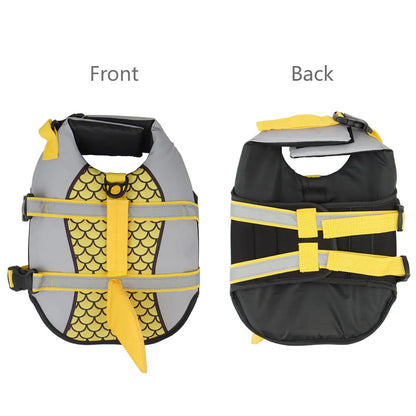 Scales Shark Swim Dog Clothes Pet Life Jacket Vest Harness Pet Swimming Summer Swimwear