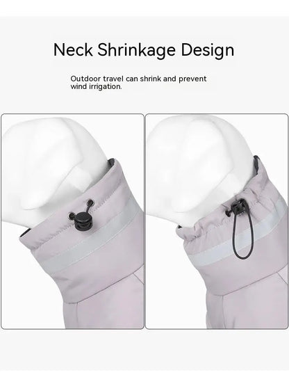 High-Neck Warm Jumpsuit for Dogs, Waterproof Dog Overalls, Cotton Blend Coat, Golden Labrador Retriever, Big Dog, Winter