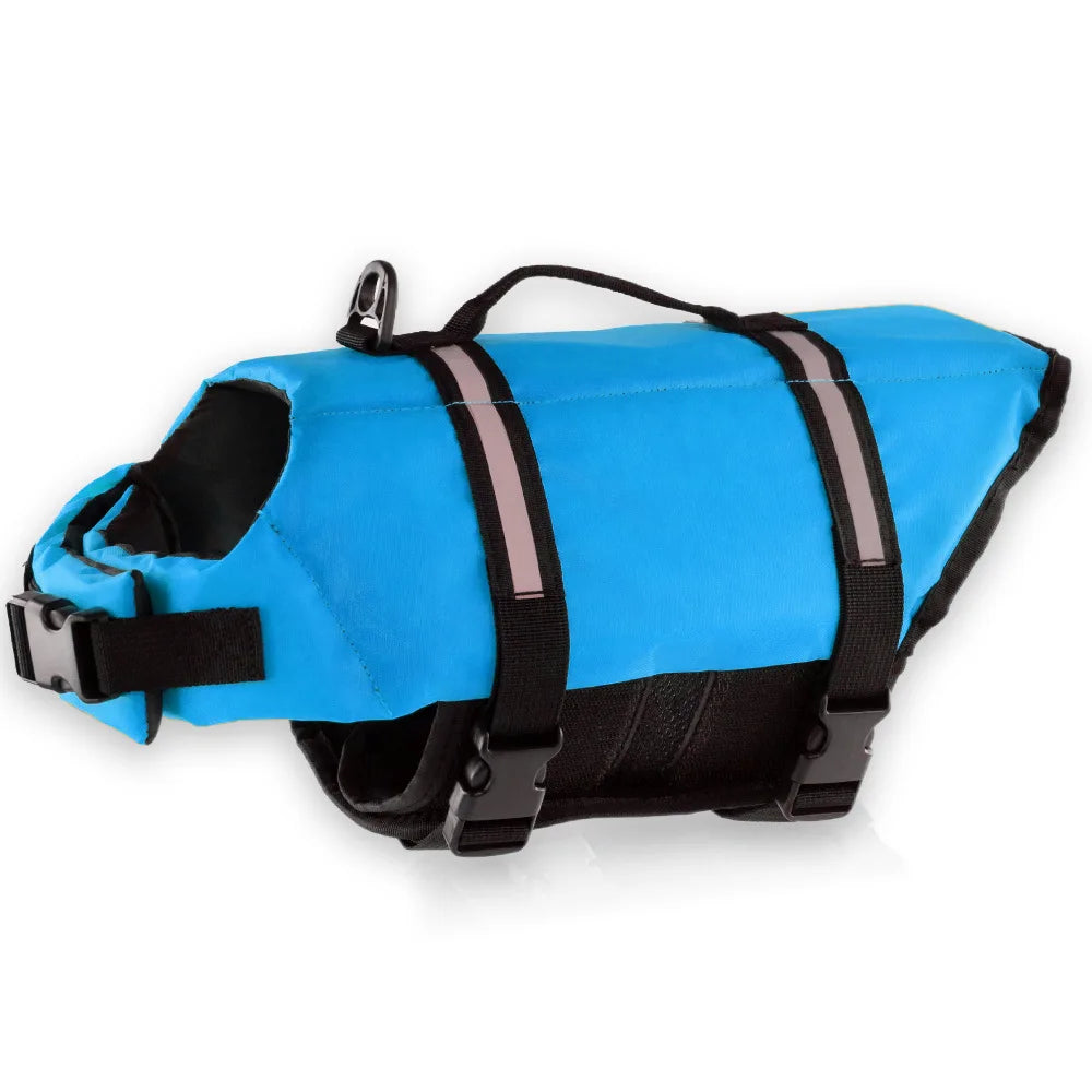 Summer Dog Life Jacket Reflective Adjustable Large Dogs Swimwear Safety Vest Surfing Sailboat Enhanced Buoyancy Pet Lifejackets