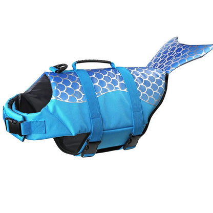 Pet Dog Life Jacket Vest Clothes Life Vest Collar Harness Dog Swimming Summer Swimwear Mermaid Shark Life jacket