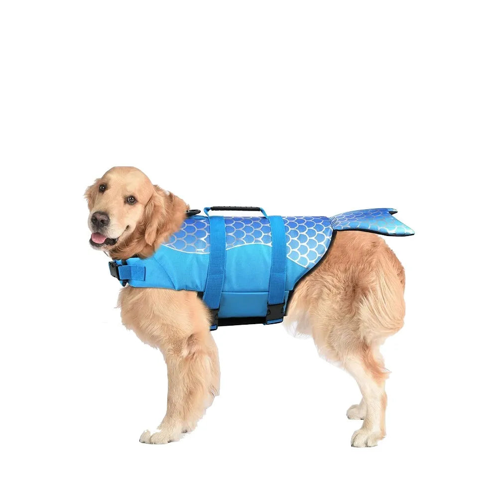 Pet Dog Life Jacket Vest Clothes Life Vest Collar Harness Dog Swimming Summer Swimwear Mermaid Shark Life jacket
