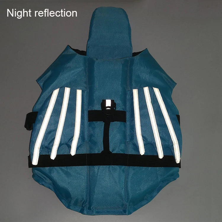 Dog Life Jacket Dog Safety Vest Adjustable Preserver with High Buoyancy and Durable Rescue Handle for Small Medium and Large Dog