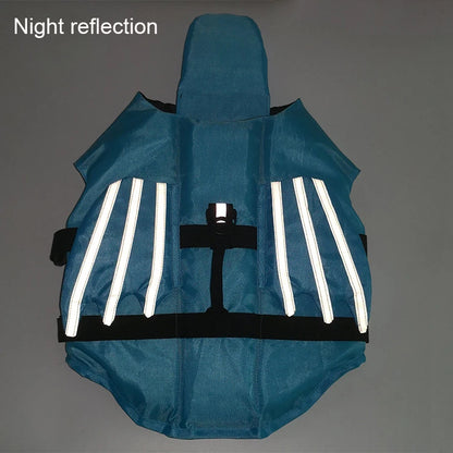 Dog Life Jacket Dog Safety Vest Adjustable Preserver with High Buoyancy and Durable Rescue Handle for Small Medium and Large Dog