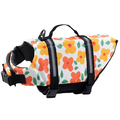 Summer Dog Life Jacket Reflective Adjustable Large Dogs Swimwear Safety Vest Surfing Sailboat Enhanced Buoyancy Pet Lifejackets