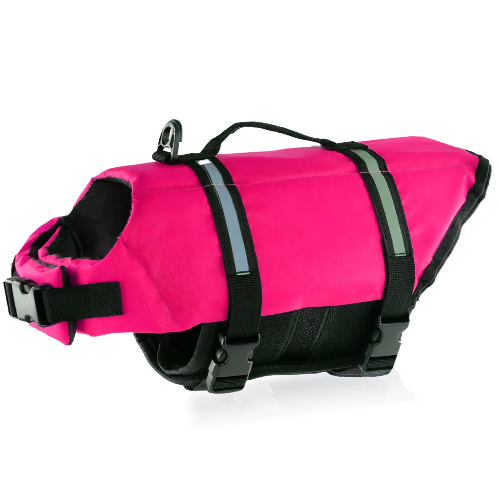 Summer Dog Life Jacket Reflective Adjustable Large Dogs Swimwear Safety Vest Surfing Sailboat Enhanced Buoyancy Pet Lifejackets