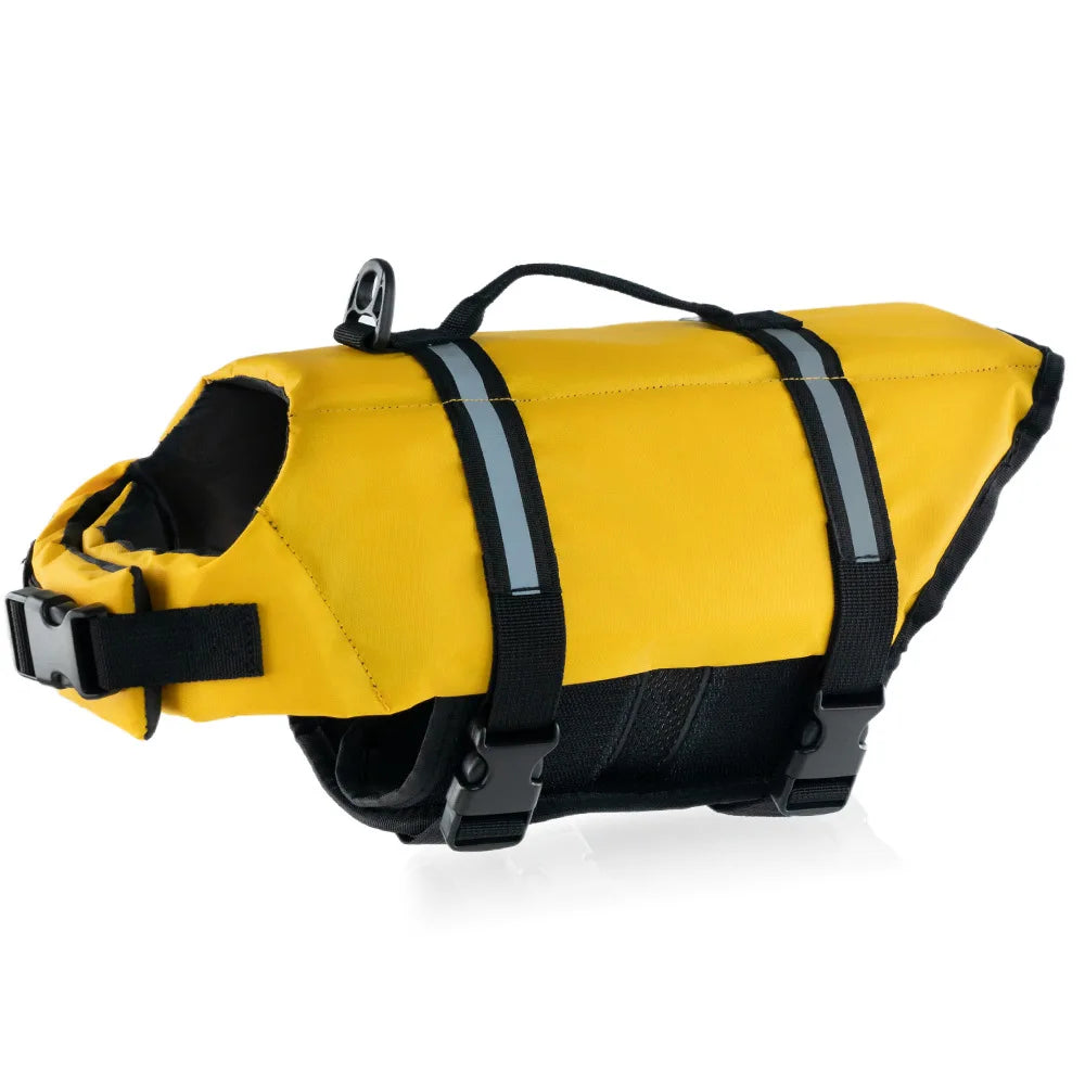 Summer Dog Life Jacket Reflective Adjustable Large Dogs Swimwear Safety Vest Surfing Sailboat Enhanced Buoyancy Pet Lifejackets