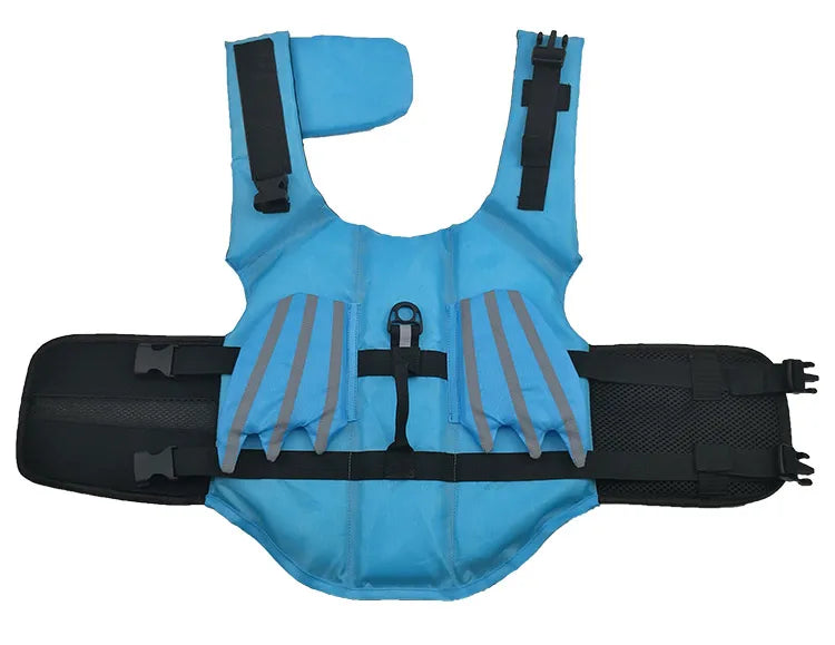 Dog Life Jacket Dog Safety Vest Adjustable Preserver with High Buoyancy and Durable Rescue Handle for Small Medium and Large Dog