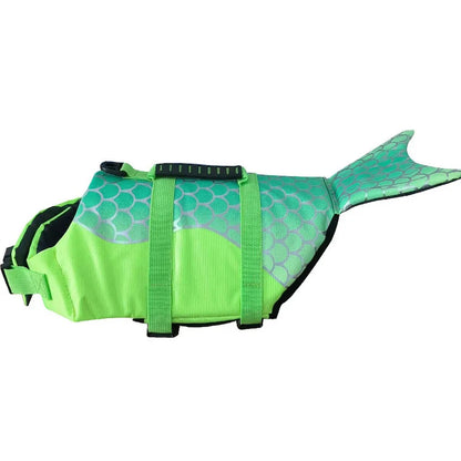 Pet Dog Life Jacket Vest Clothes Life Vest Collar Harness Dog Swimming Summer Swimwear Mermaid Shark Life jacket