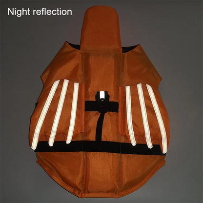Dog Life Jacket Dog Safety Vest Adjustable Preserver with High Buoyancy and Durable Rescue Handle for Small Medium and Large Dog